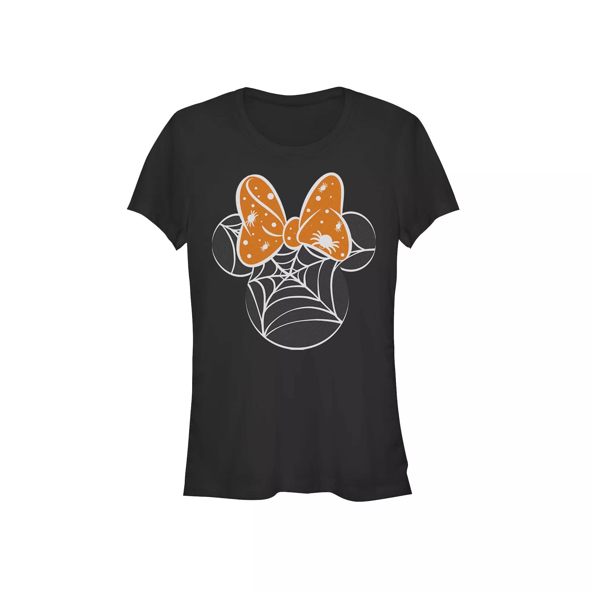 Disney's Minnie Mouse Spiders And Webs Juniors' Fitted Graphic Tee, Girl's,  Product Image