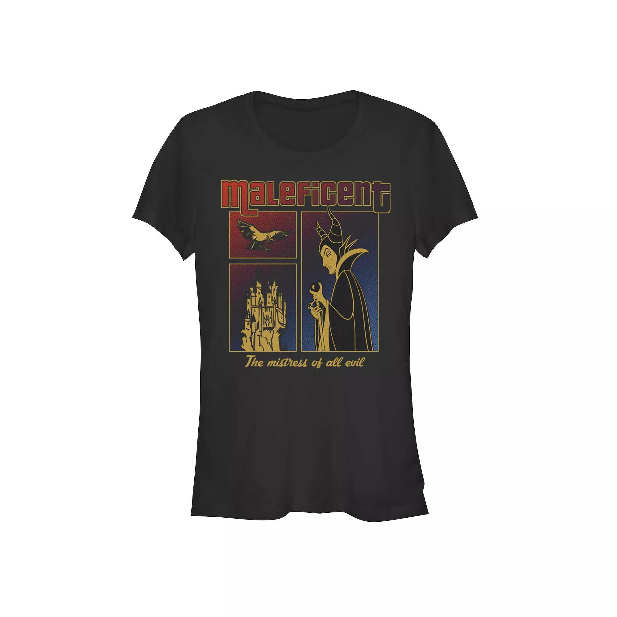 Disney Villains Sleeping Beauty Maleficent The Mistress Of All Evil Juniors' Fitted Graphic Tee, Girl's,  Product Image