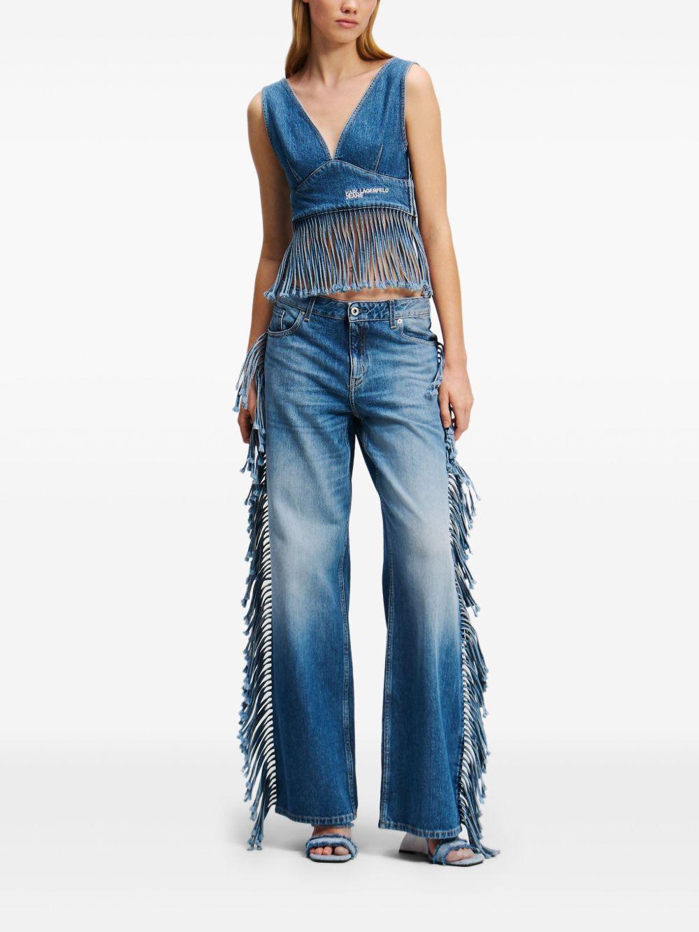 fringed jeans Product Image