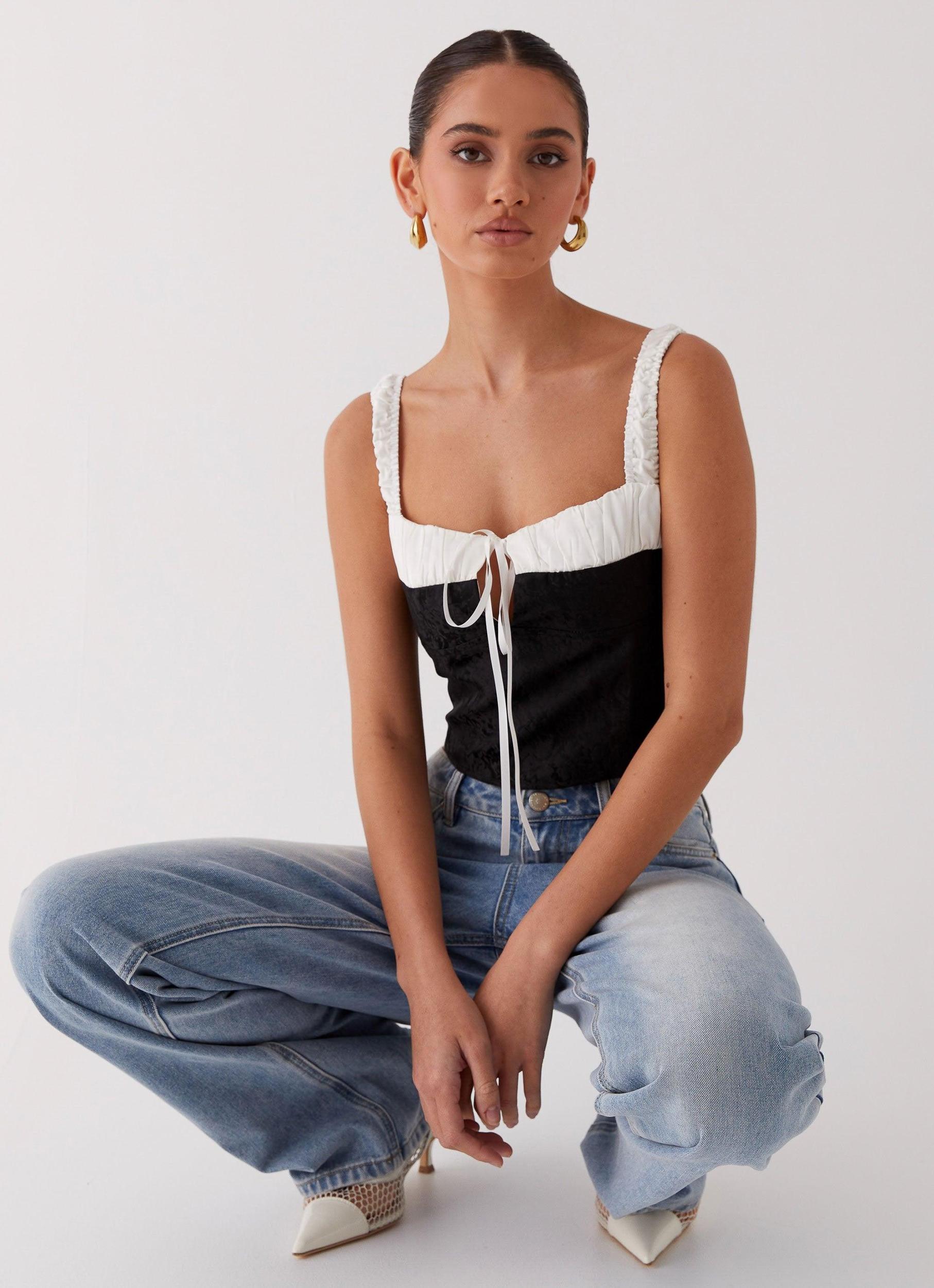 Ryder Bustier Top - Black Product Image
