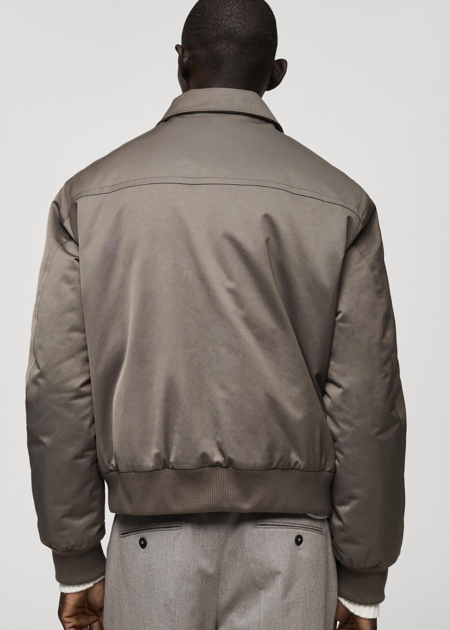 Quilted water repellent jacket - Men | MANGO USA Product Image