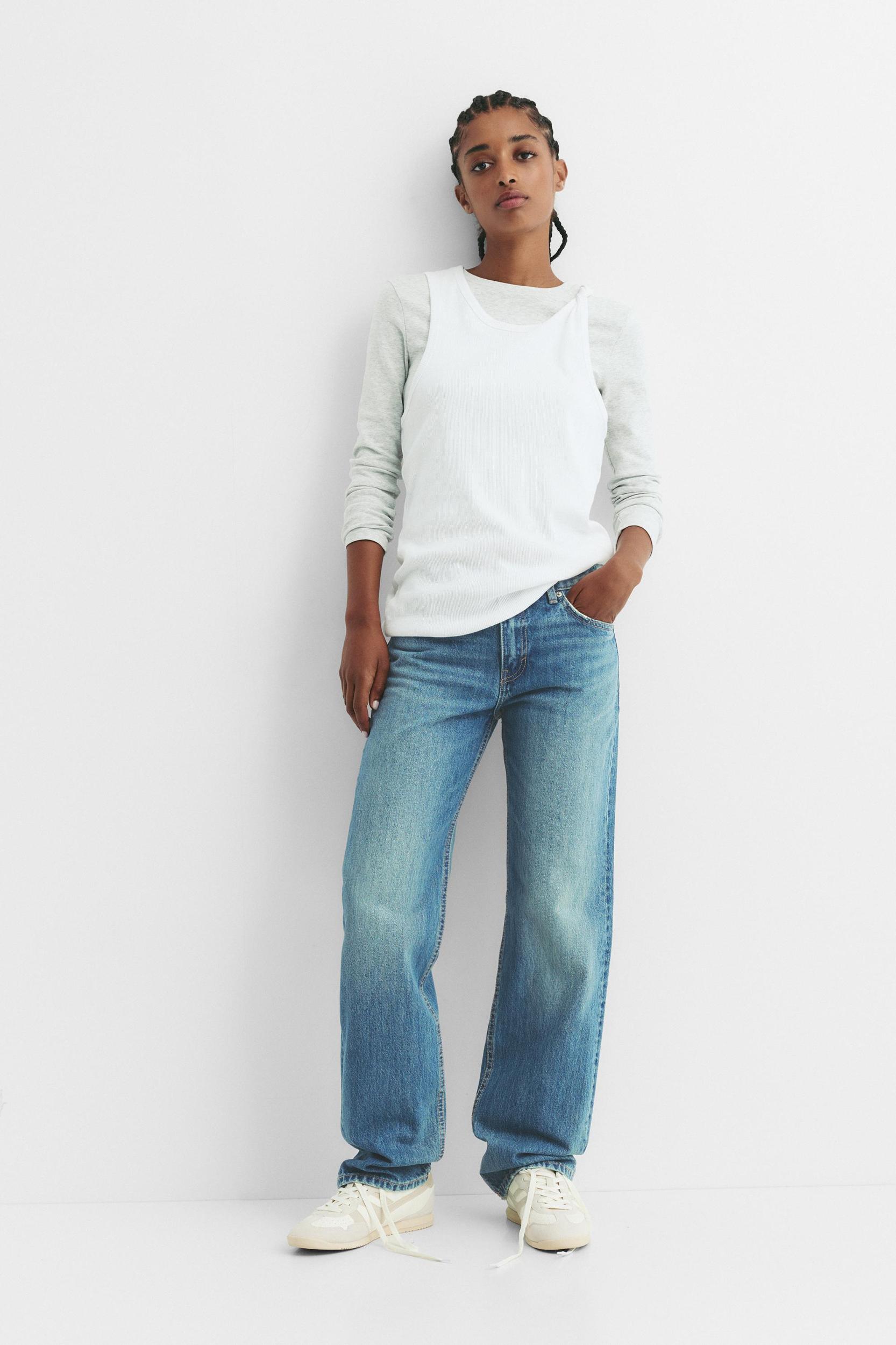 Mid-rise straight-leg jeans Product Image