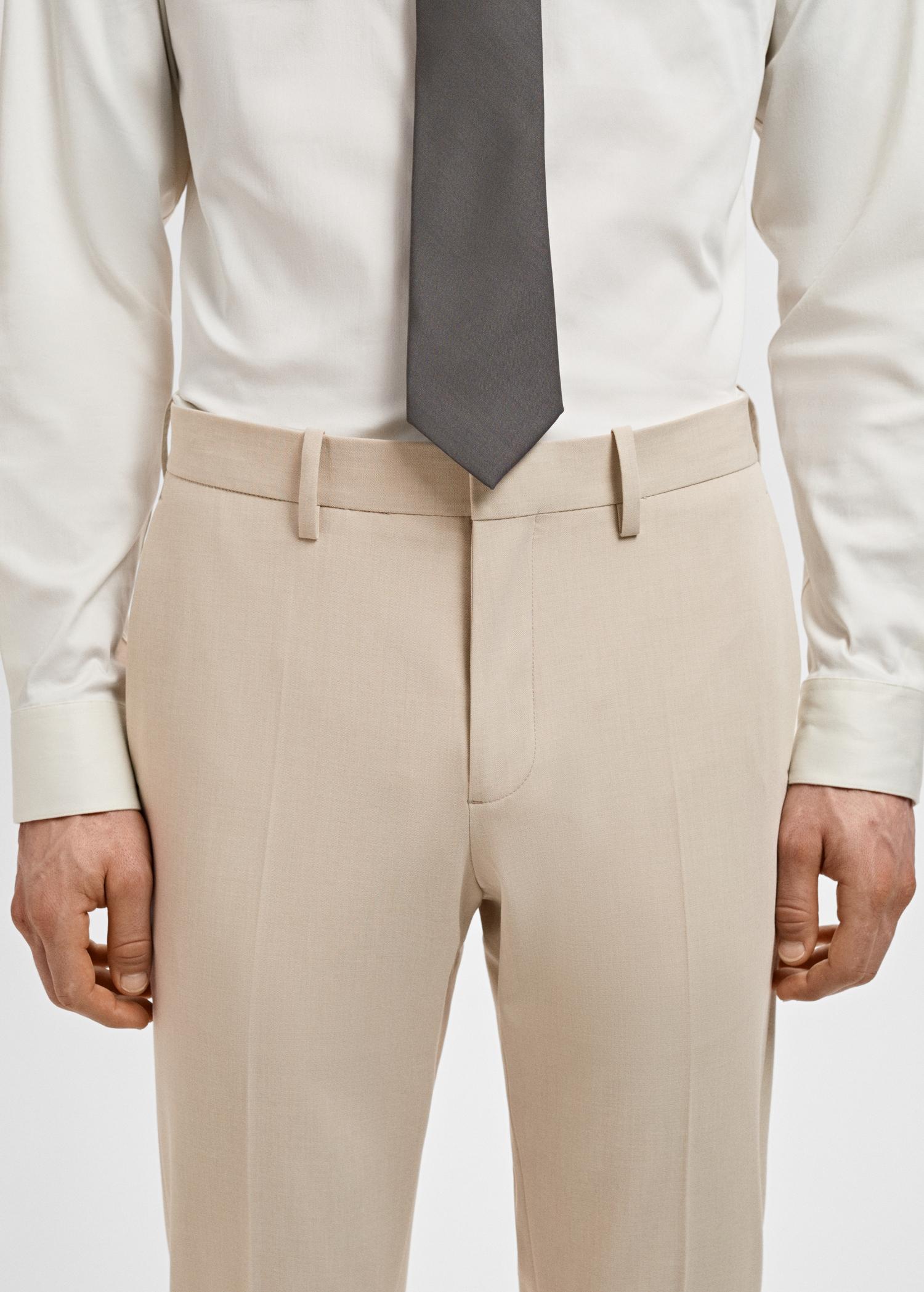 Stretch fabric super slim-fit suit trousers - Men | MANGO USA Product Image