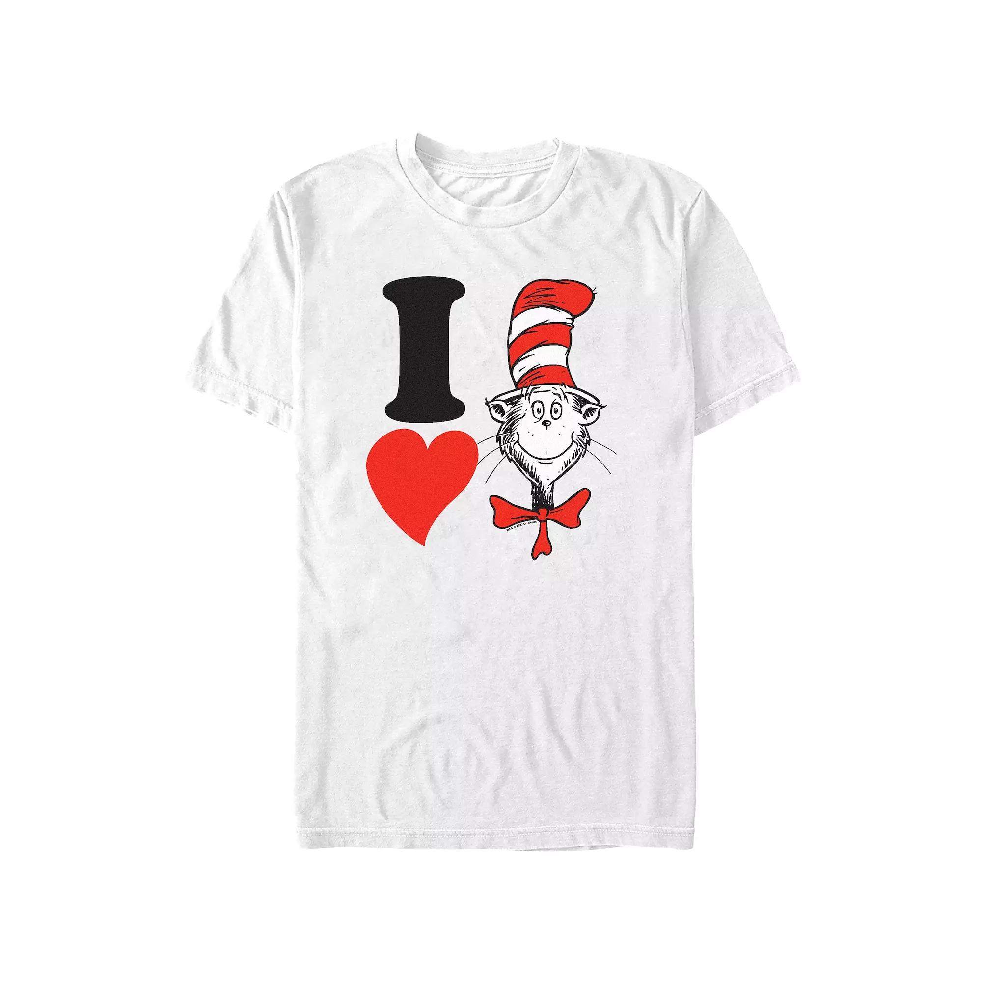 Men's Dr. Seuss I Heart The Cat In The Hat Graphic Tee, Size: XS, White Product Image