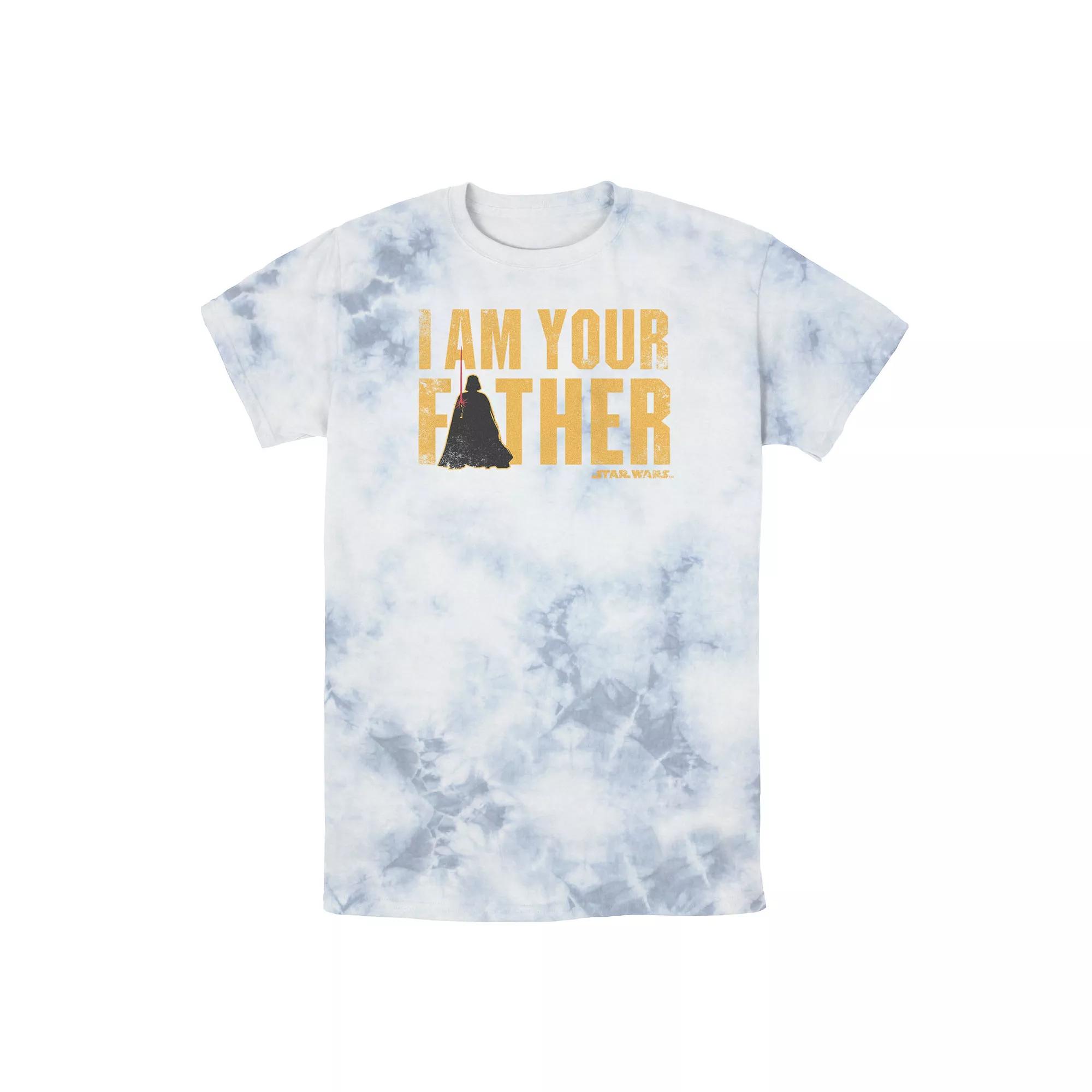 Mens Star Wars Vader I Am Your Father Silhouette Tee, Boys Black Grey Product Image