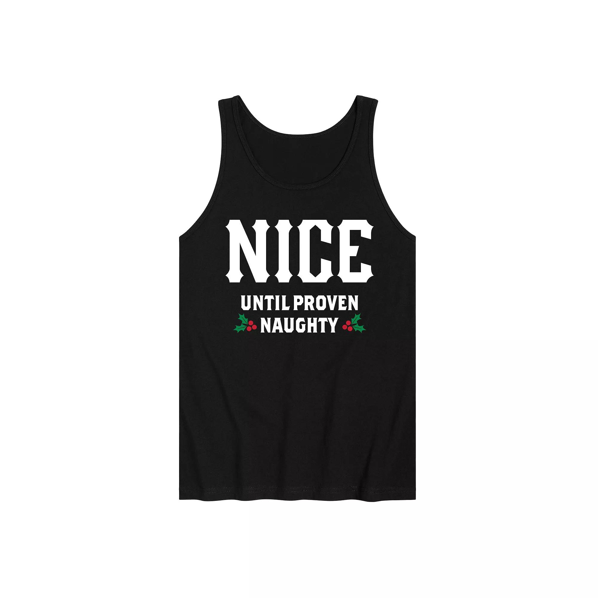 Men's Nice Until Proven Naughty Tank Top Top,  Product Image