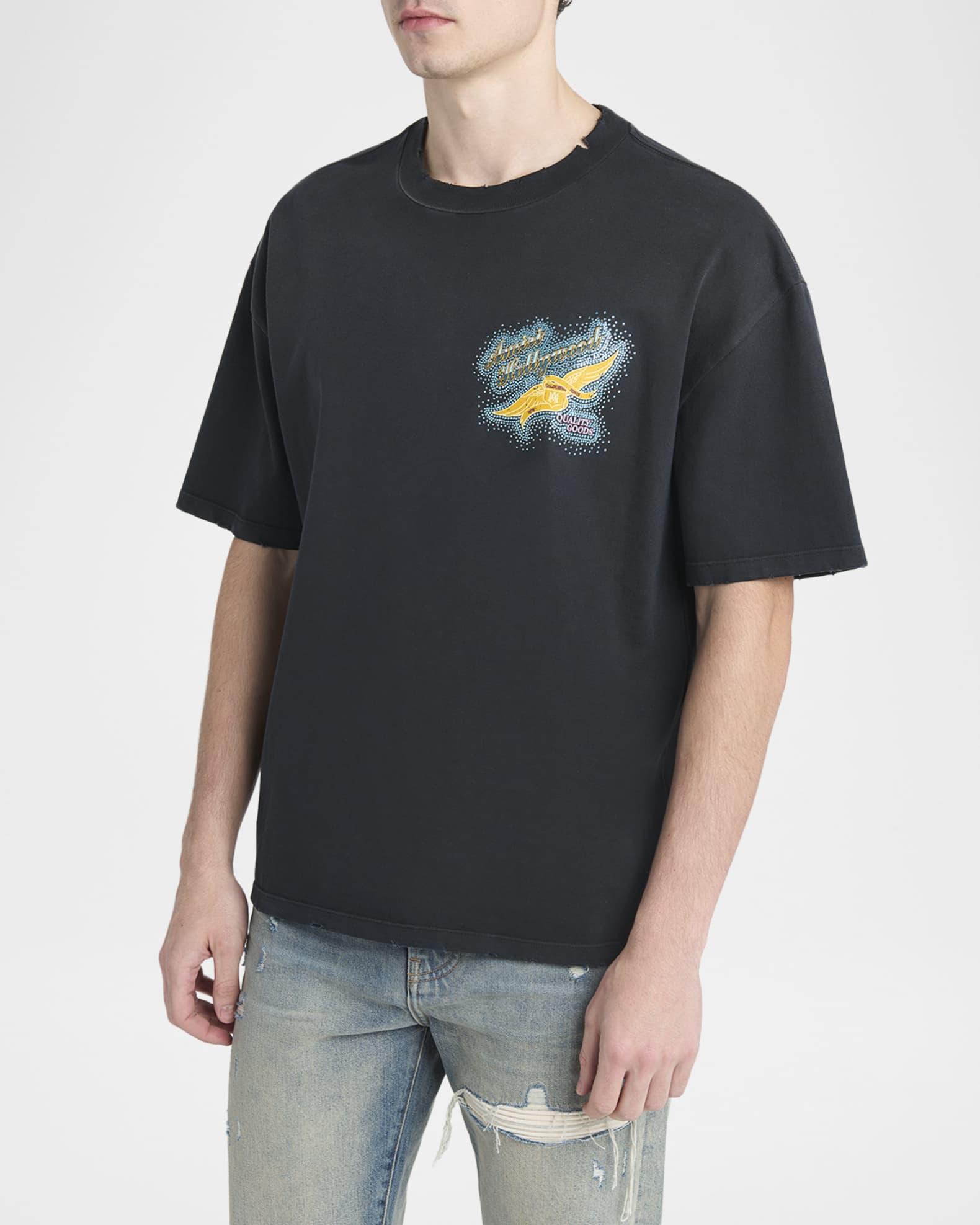 Men's Crystal Amiri Wings T-Shirt Product Image