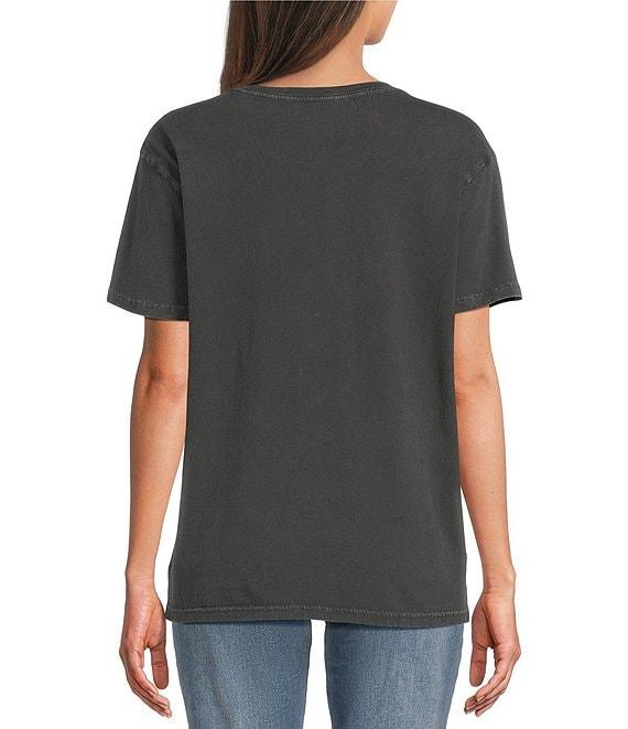 Lucky Brand Knit Sun Grid Crew Neck Short Sleeve Boyfriend Tee Product Image