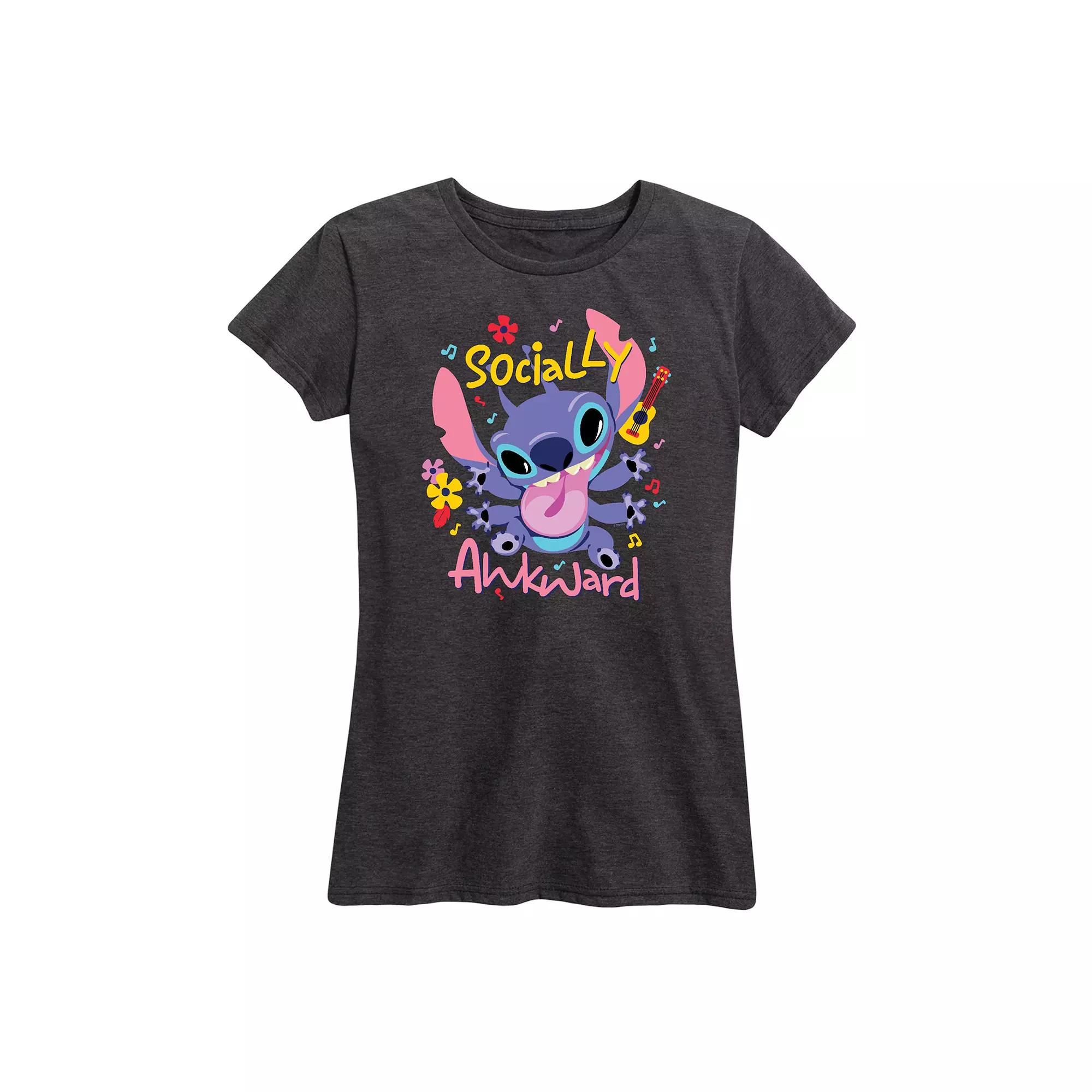 Disney's Lilo & Stitch Women's Socially Awkward Graphic Tee,  Product Image