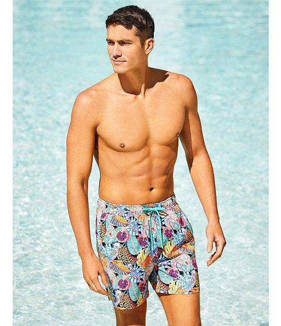 Caribbean Tropical Jungle 5#double; Swim Trunks Product Image