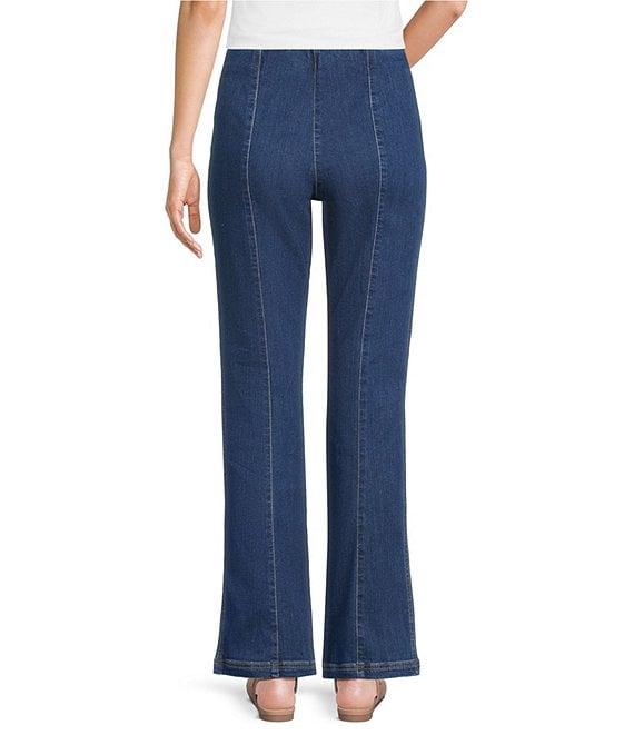 Intro Nia Slimming High Waist Seam Detail Pull-On Flare Leg Pants Product Image