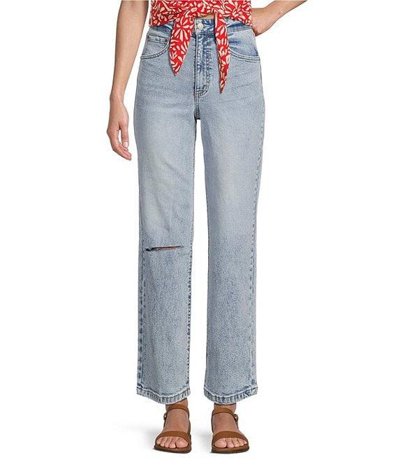 Copper Key High Rise Ankle Crop Straight Jeans Product Image