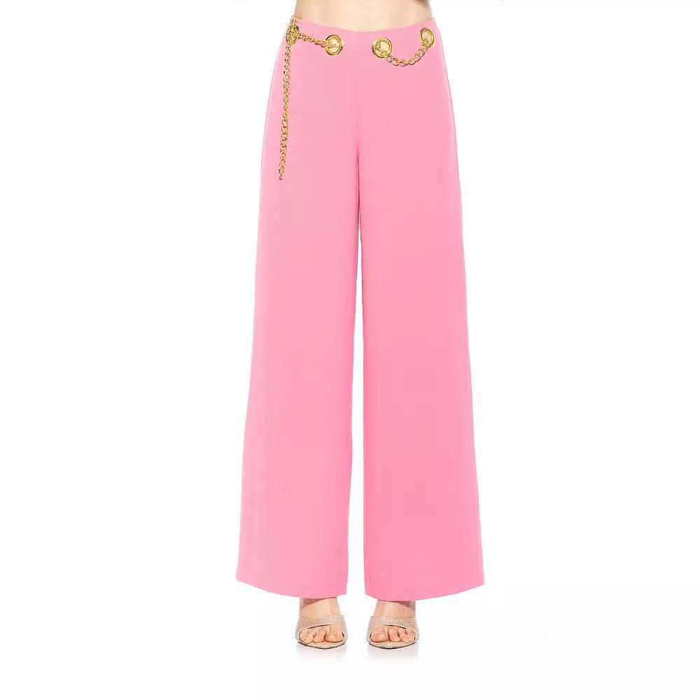 Women's ALEXIA ADMOR Cassie Wide Leg Mid Rise Pants,  Product Image