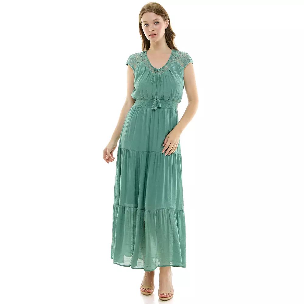 Women's Luxology Gauze Smocked Waist Maxi Dress,  Product Image