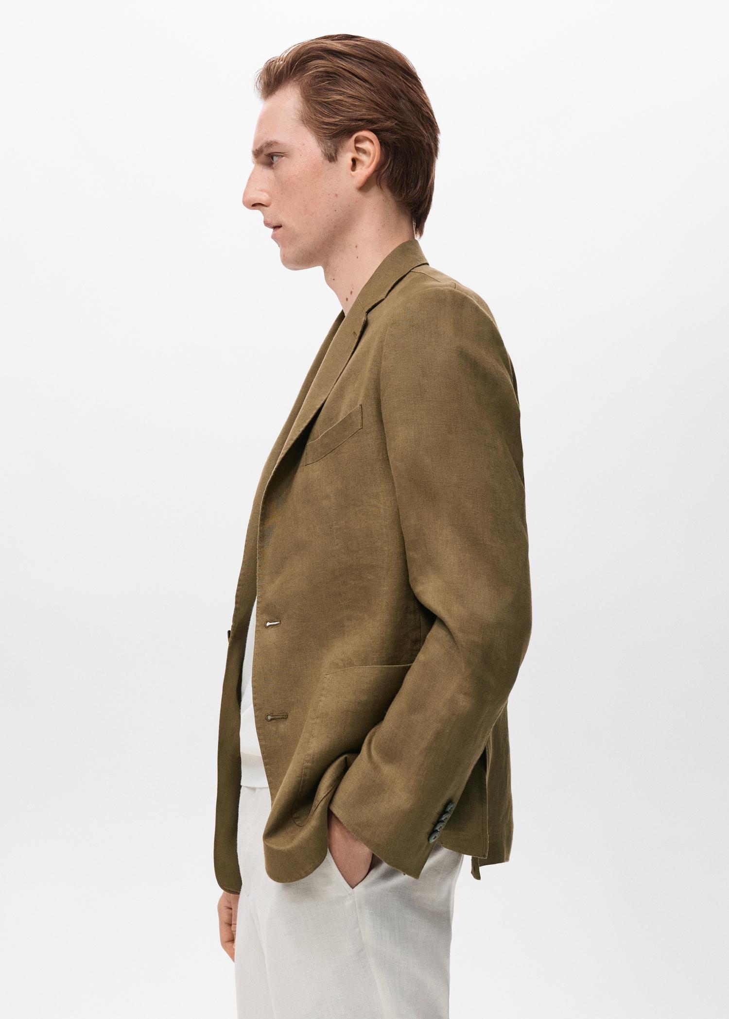 Salerno suit blazer 100% linen slim fit - Men | MANGO USA Product Image