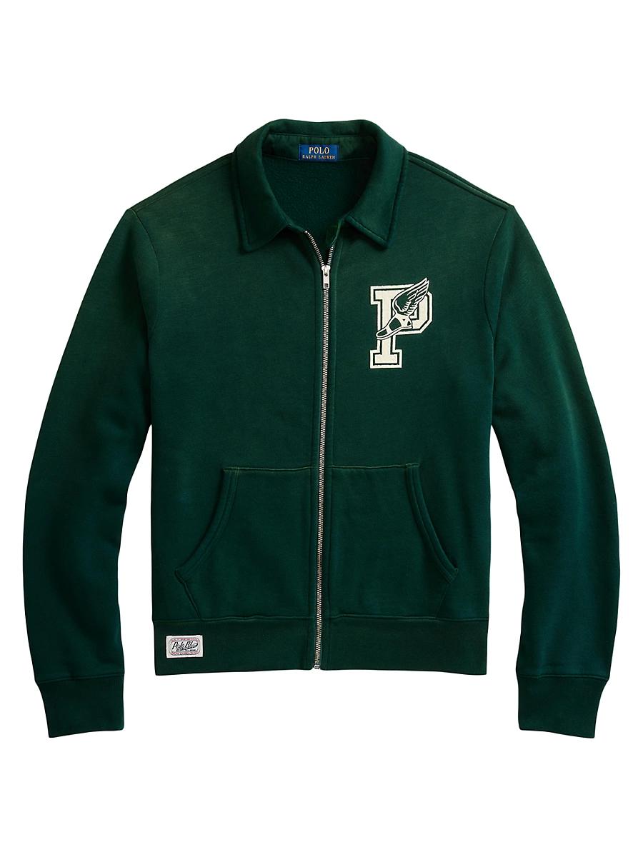 Mens Vintage Fleece Logo Zip Jacket Product Image