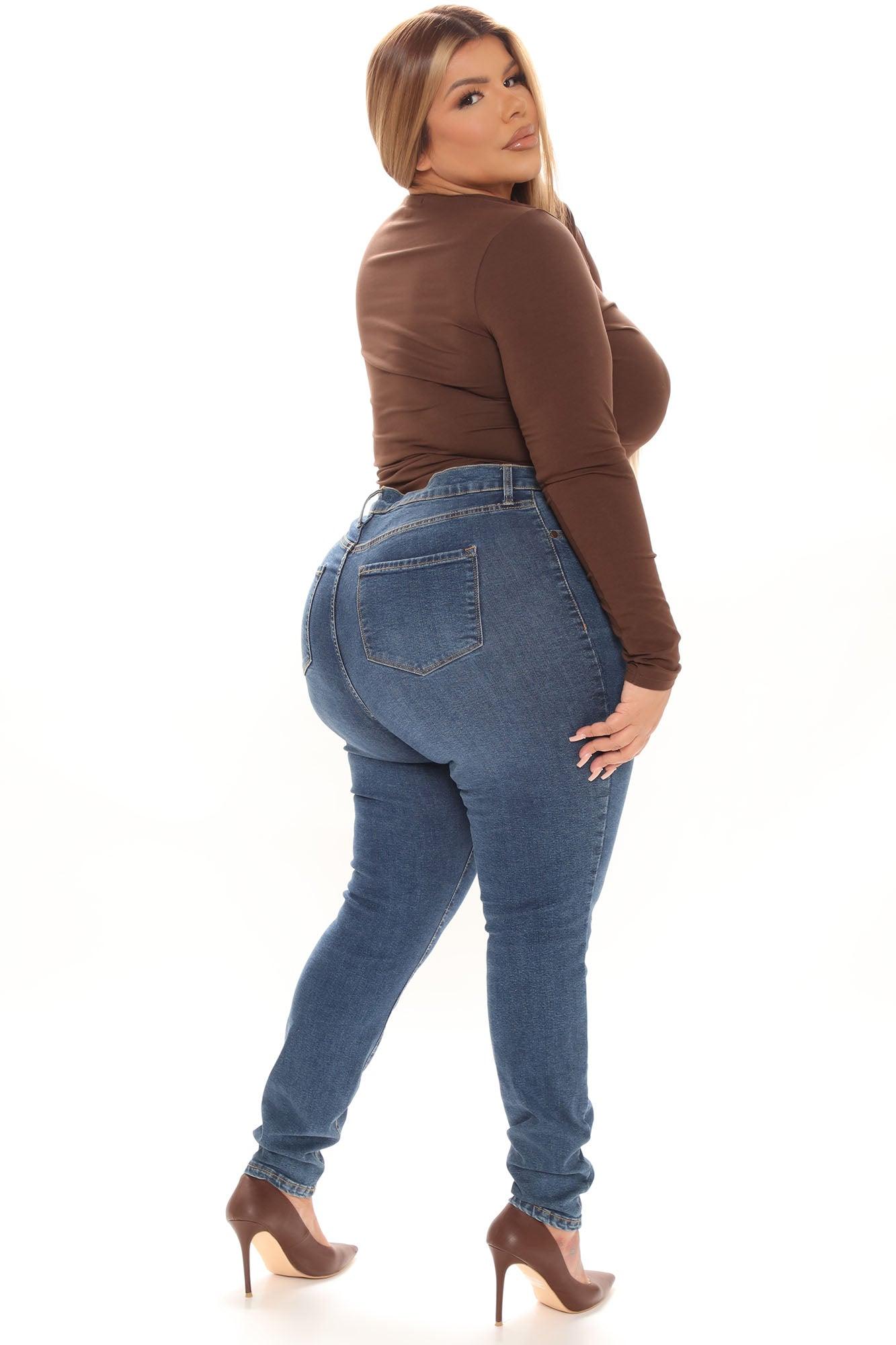 Melanie Mock Neck Bodysuit - Chocolate Product Image