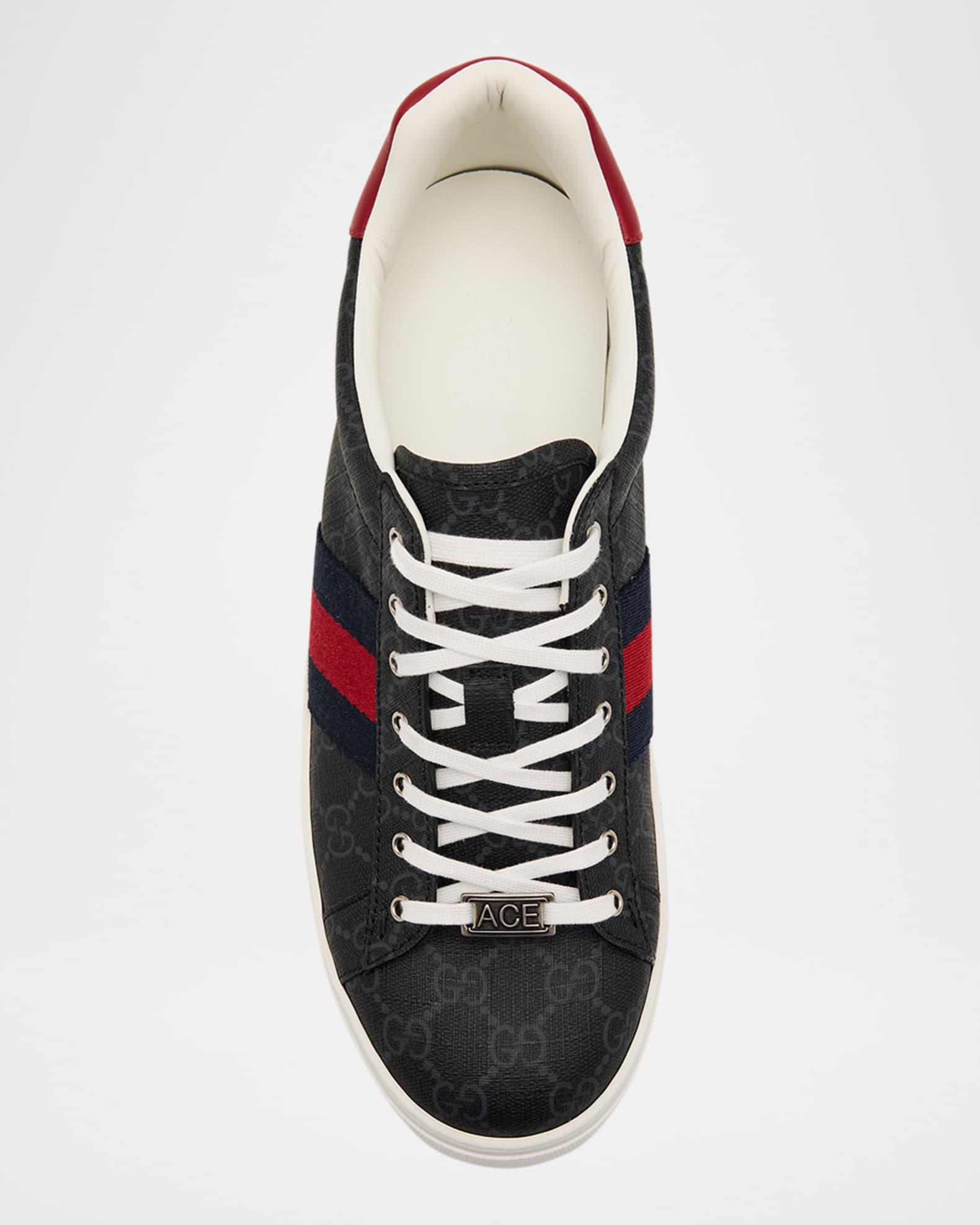 Men's Gucci Ace Low-Top Sneakers with Web Product Image