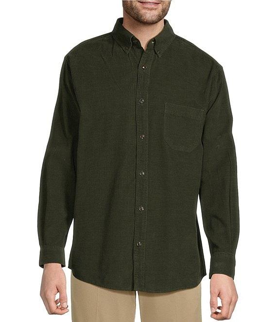 Roundtree & Yorke Long Sleeve Solid Classic Corduroy Sport Shirt Product Image