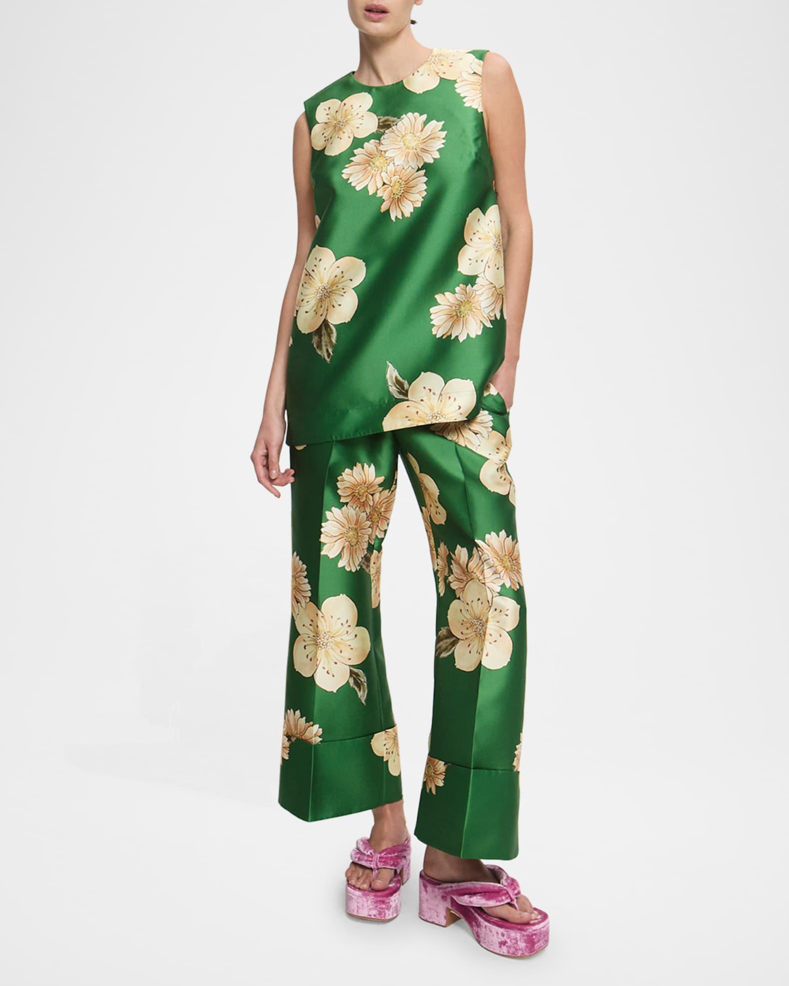 Sage Cuffed Wide-Leg Pants Product Image