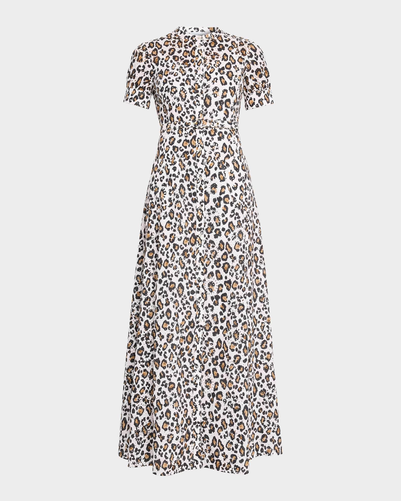 Leopard-Print Eyelet Maxi Dress Product Image