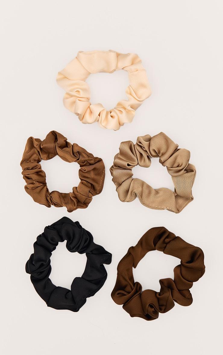 PRETTYLITTLETHING Multi Tonal Skinny 5 Pack Scrunchies Product Image