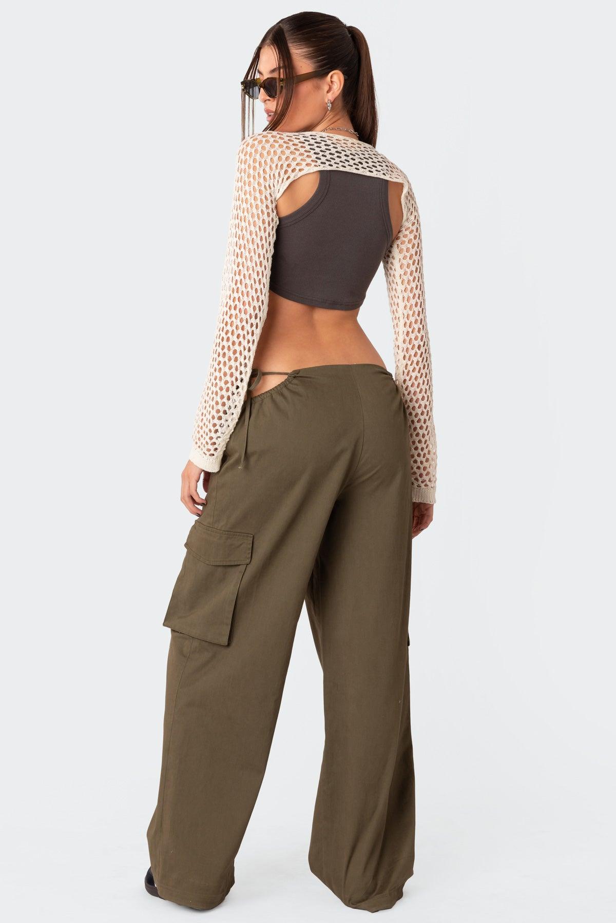 Carlo Low Rise Side Cut Out Cargo Pants Product Image