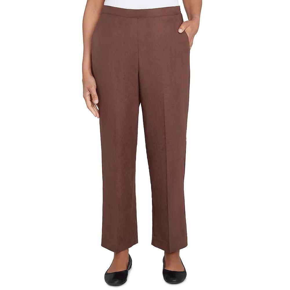 Women's Alfred Dunner Classic Slant Pocket Short Length Pant, Size: 10 Short, Brown Product Image