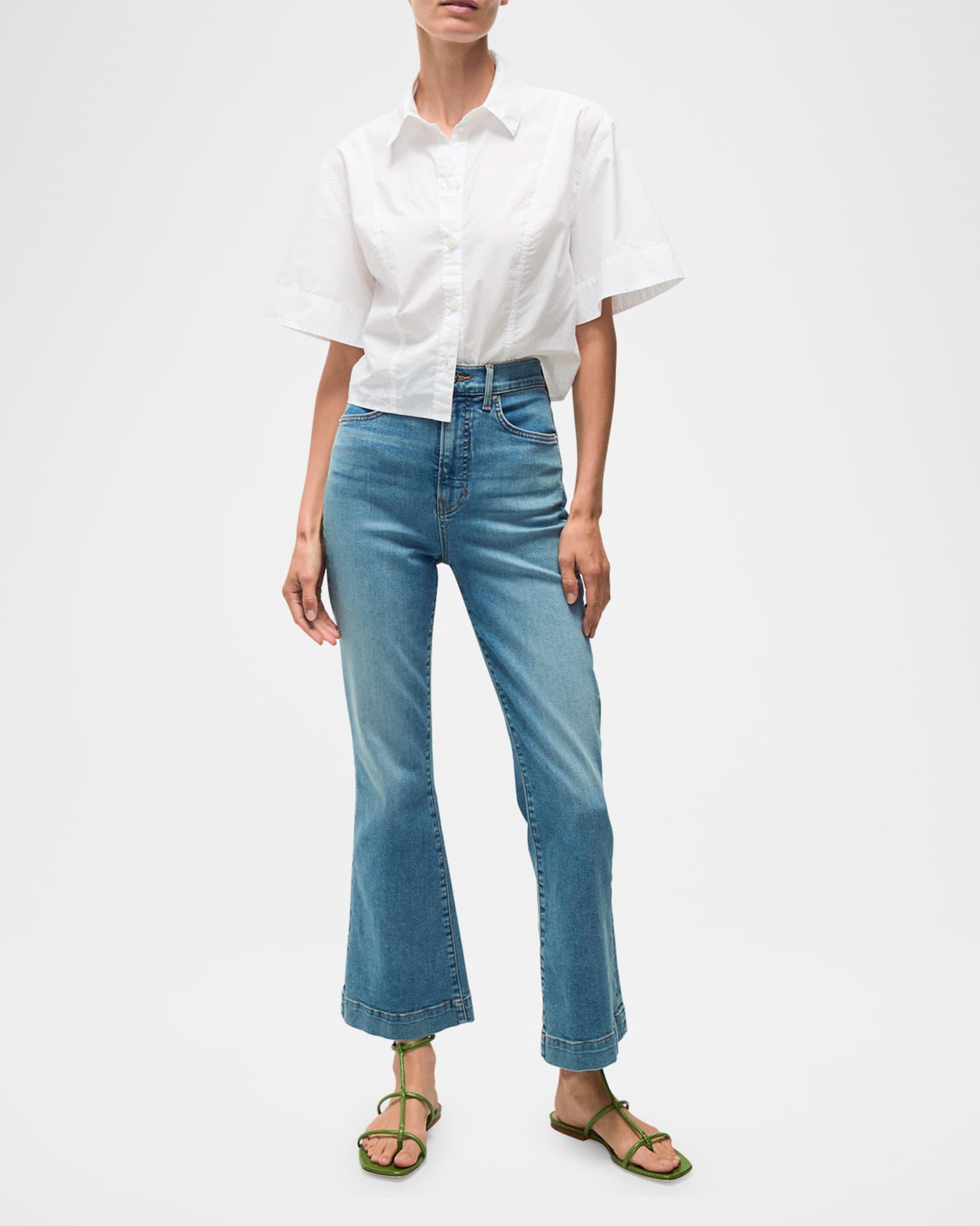 Carson High-Rise Ankle Flare Jeans Product Image