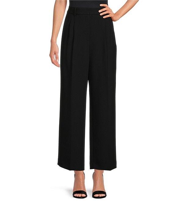 Gianni Bini Hartley Crepe Pleated Straight Wide Leg Coordinating Pants Product Image