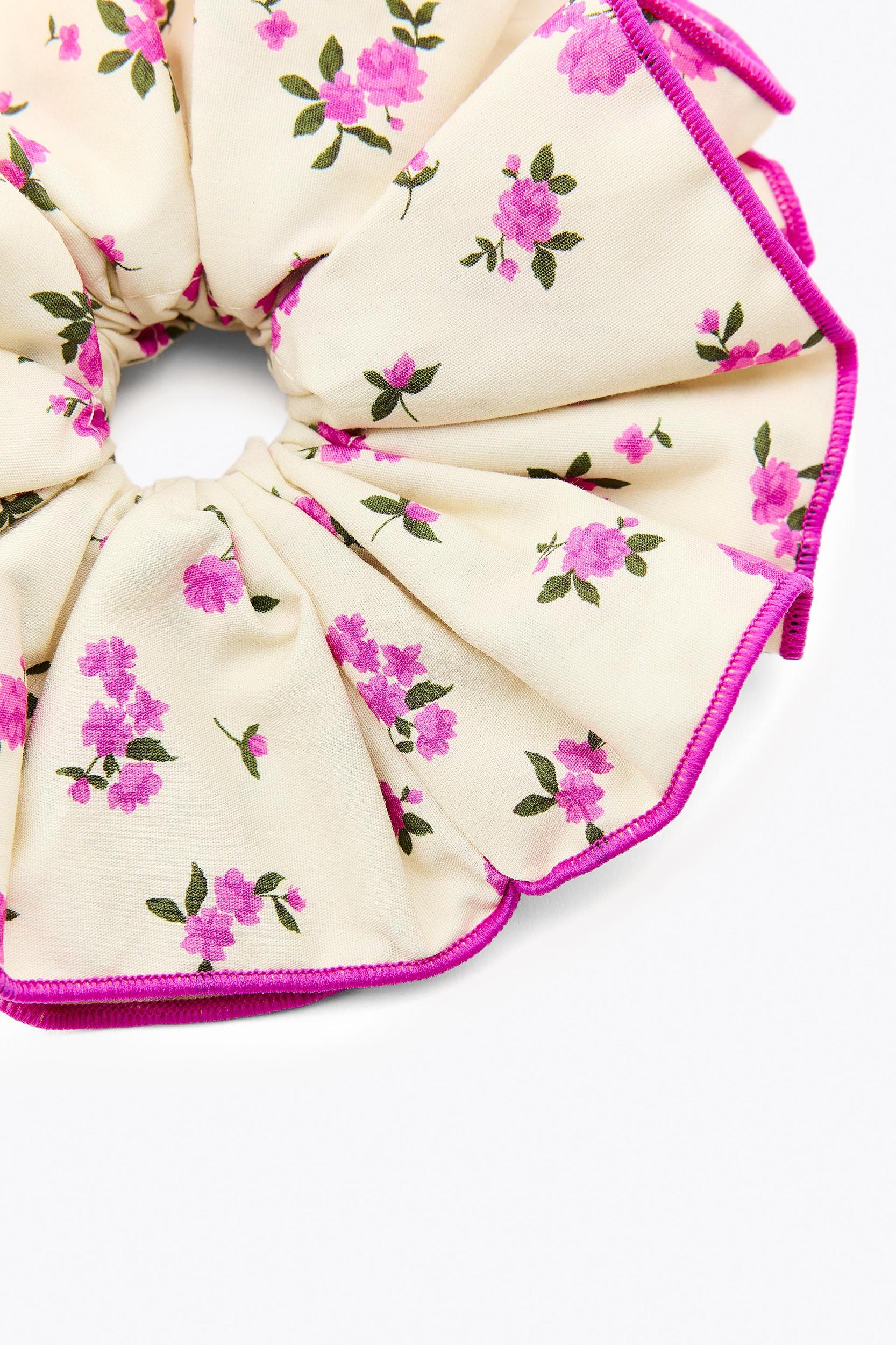 CONTRAST FLORAL MAXI SCRUNCHIE Product Image