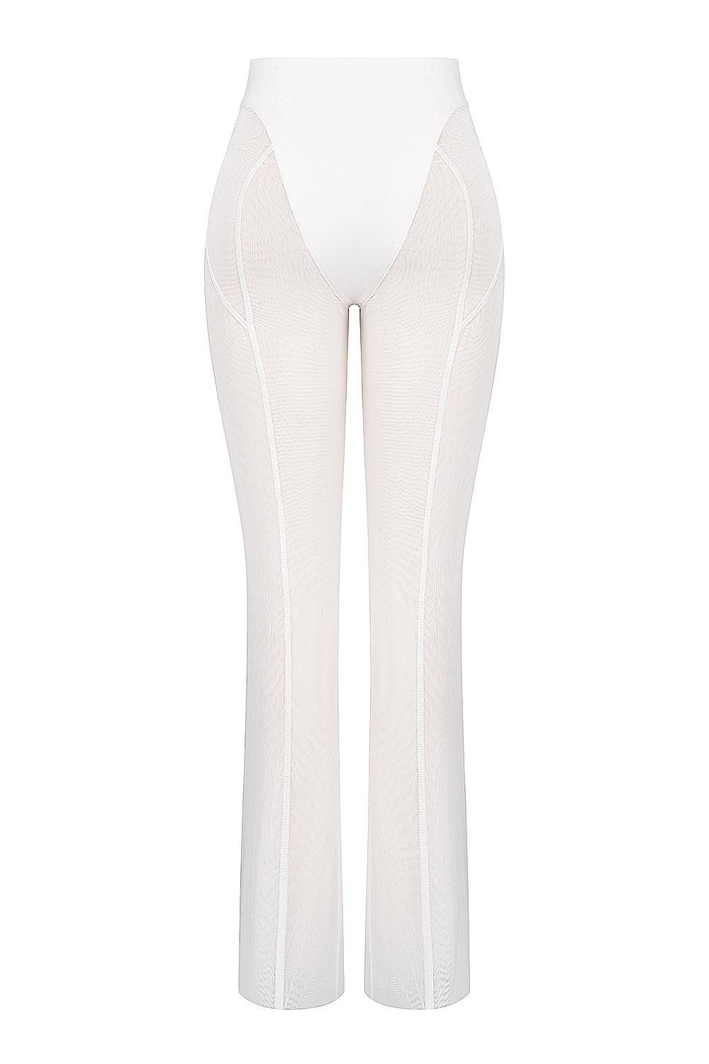 Avalon  white mesh high waist trousers Product Image