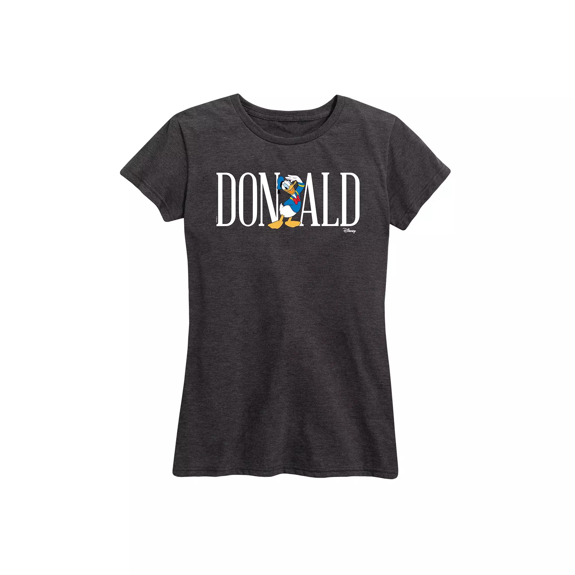 Disney's Donald Duck Women's Simple Font Graphic Tee,  Product Image