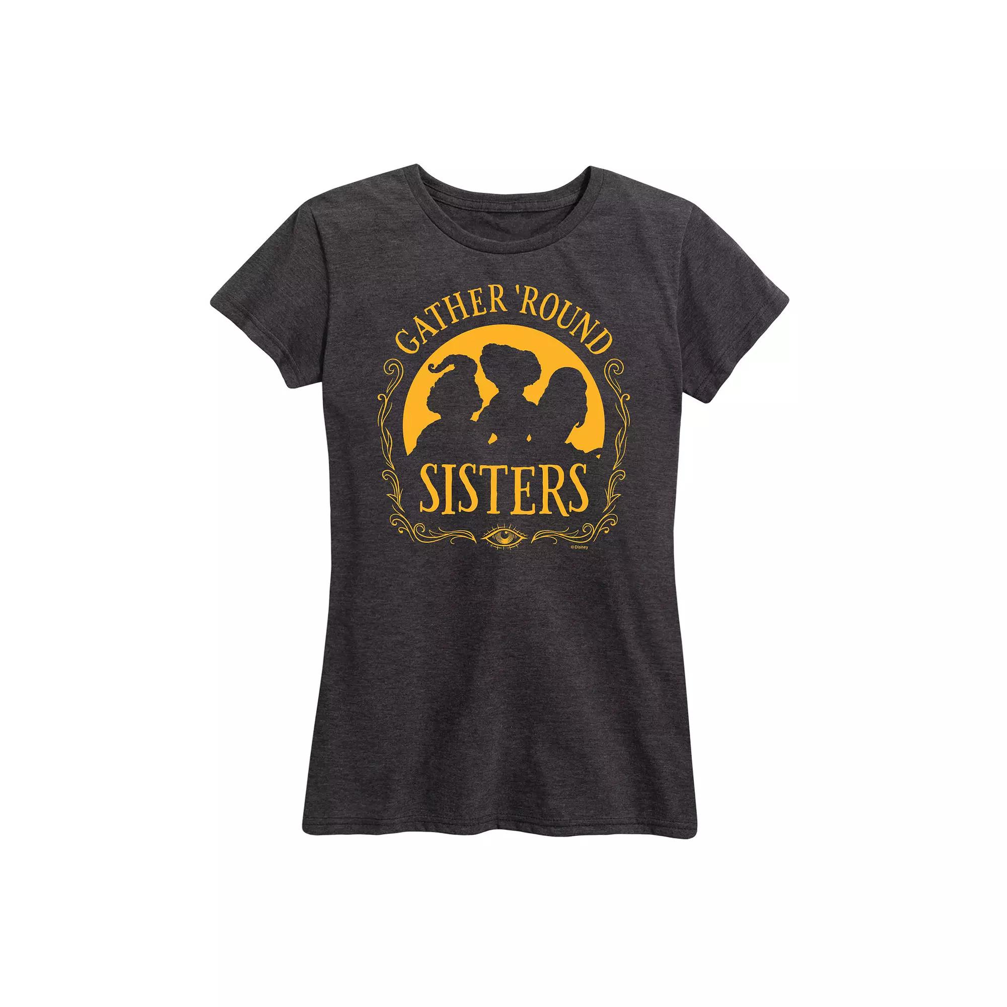 Disney's Hocus Pocus Women's Gather Round Sisters Graphic Tee, Girl's,  Product Image