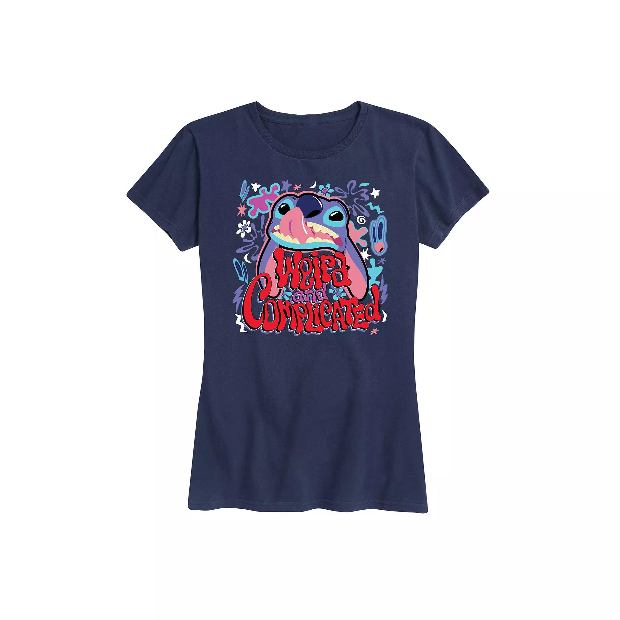 Disney's Lilo & Stitch Women's Weird Graphic Tee,  Product Image