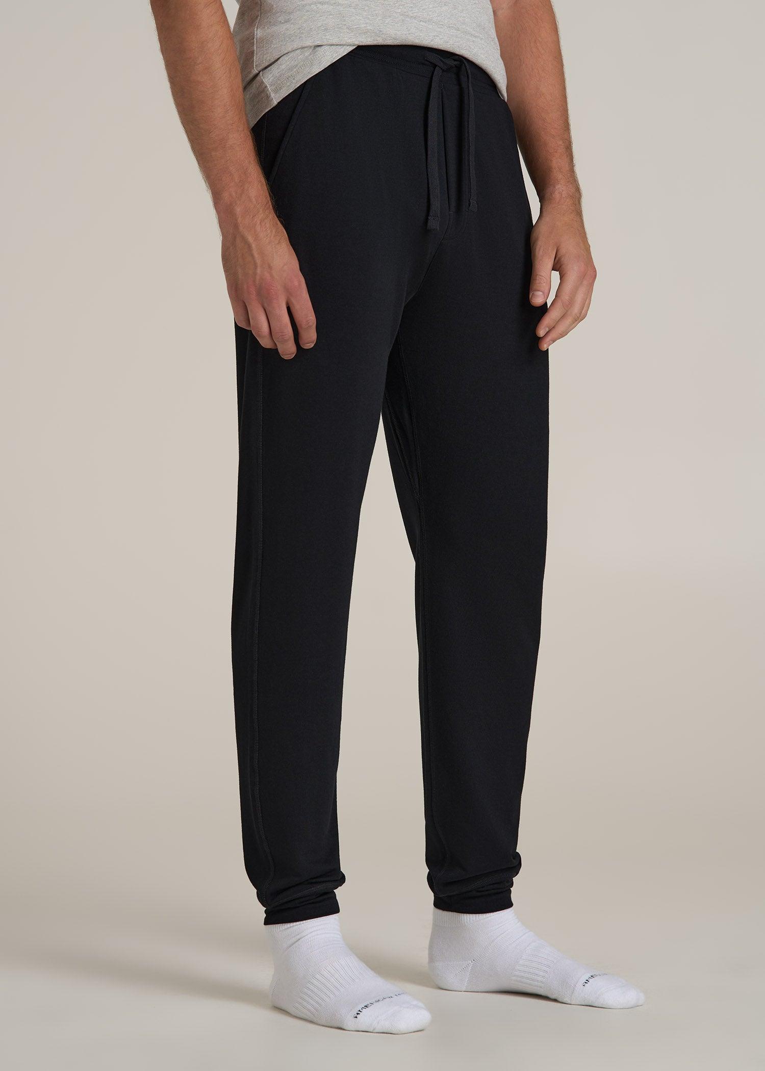 Sleep Joggers for Tall Men in Black Male Product Image
