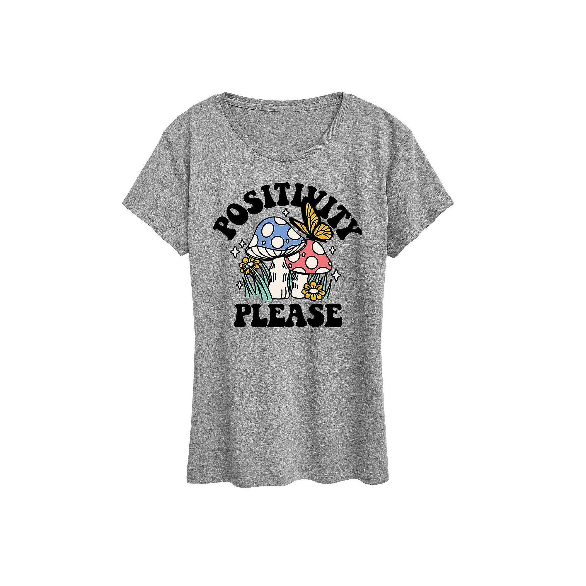 Women's Positivity Please Graphic Tee, Girl's,  Product Image