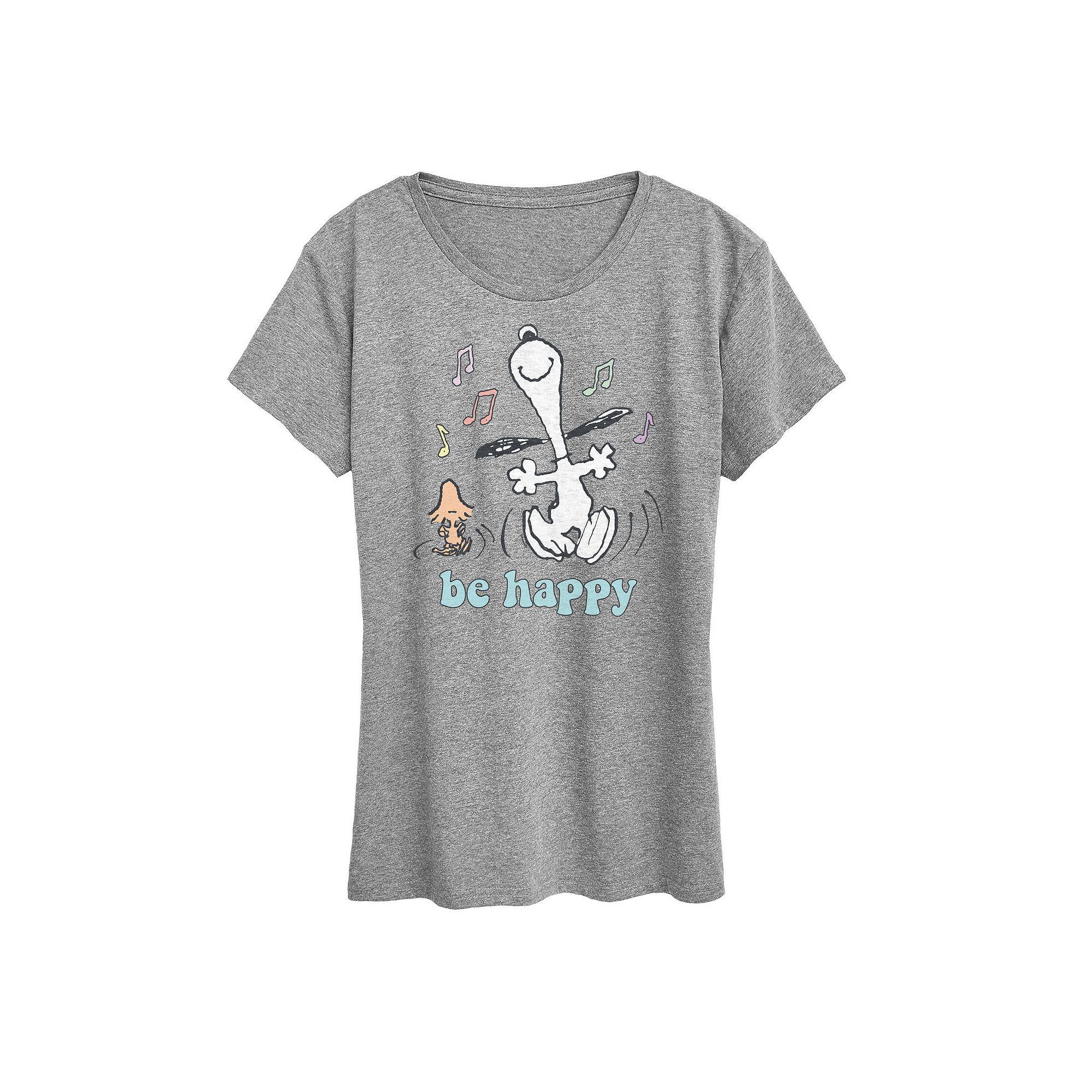 Women's Peanuts Be Happy Graphic Tee, Girl's,  Product Image