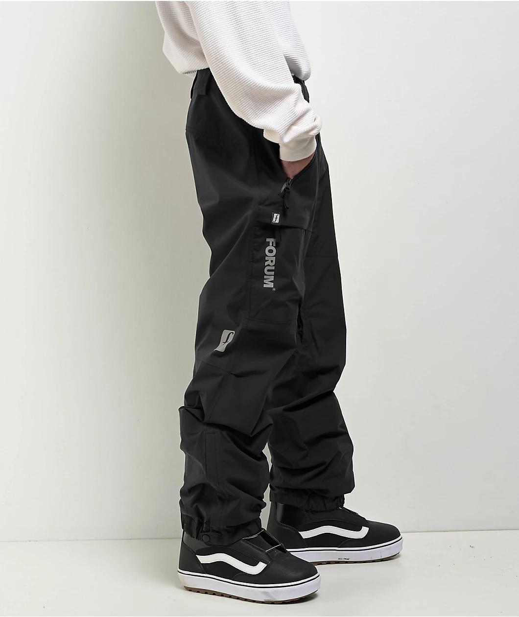 Forum 3 Layer All Mountain Black 20K Snowboard Pants Product Image