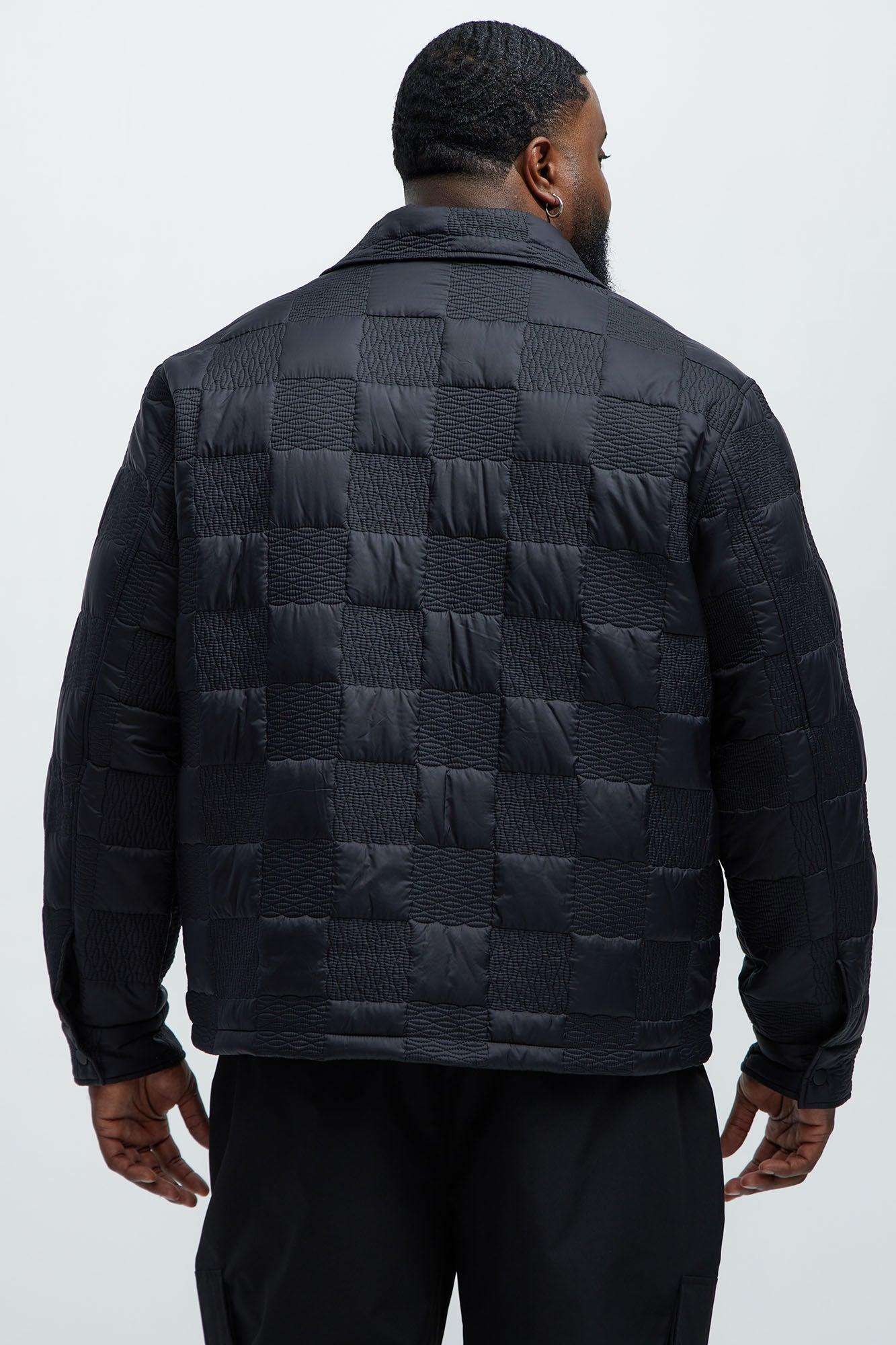 Laurel Checker Quilt Jacket - Black Product Image