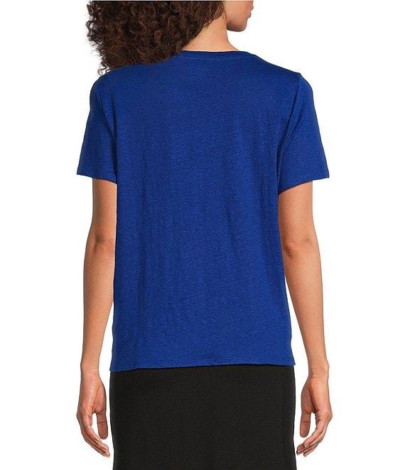 Eileen Fisher Organic Linen Jersey Crew Neck Short Sleeve Tee Product Image