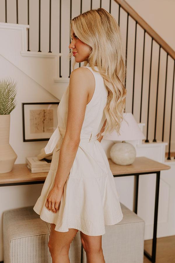 Sunlit Splendor Mini Dress in French Vanilla Product Image