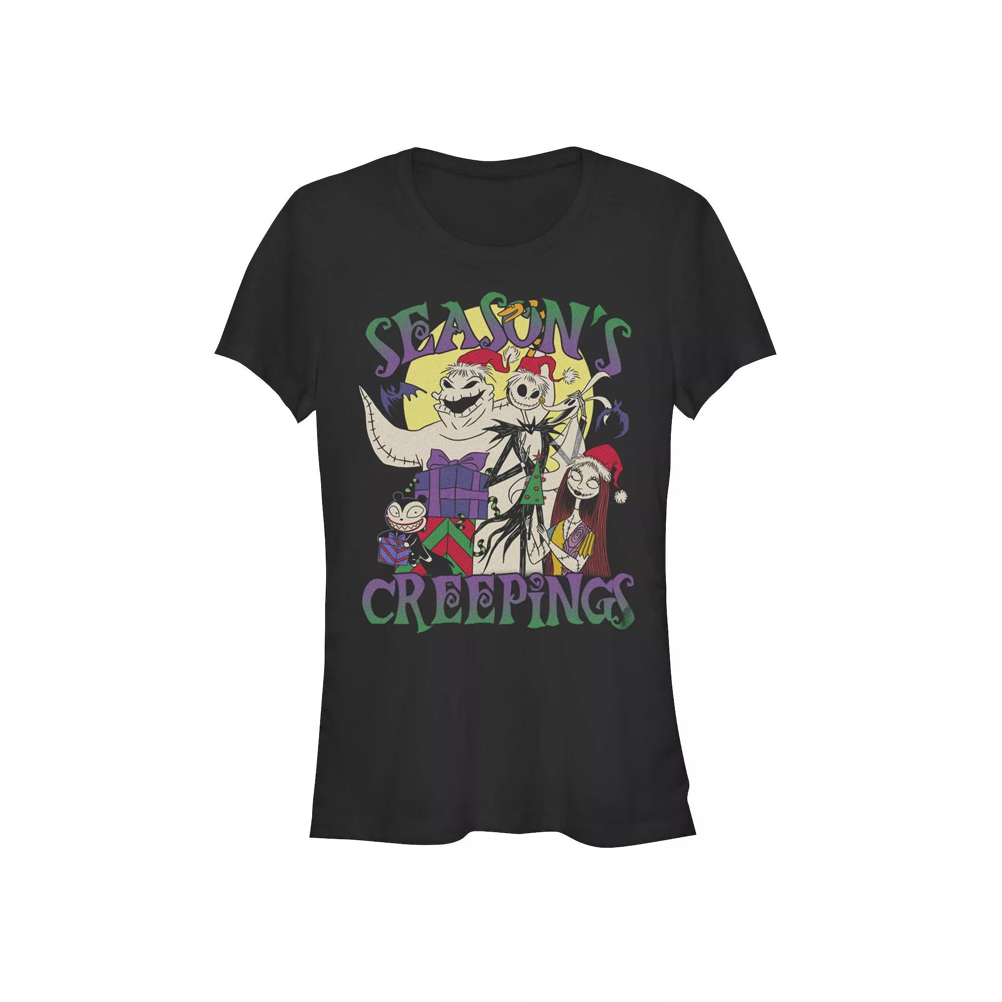 Disney's The Nightmare Before Christmas Season's Creepings Juniors' Fitted Graphic Tee, Girl's,  Product Image