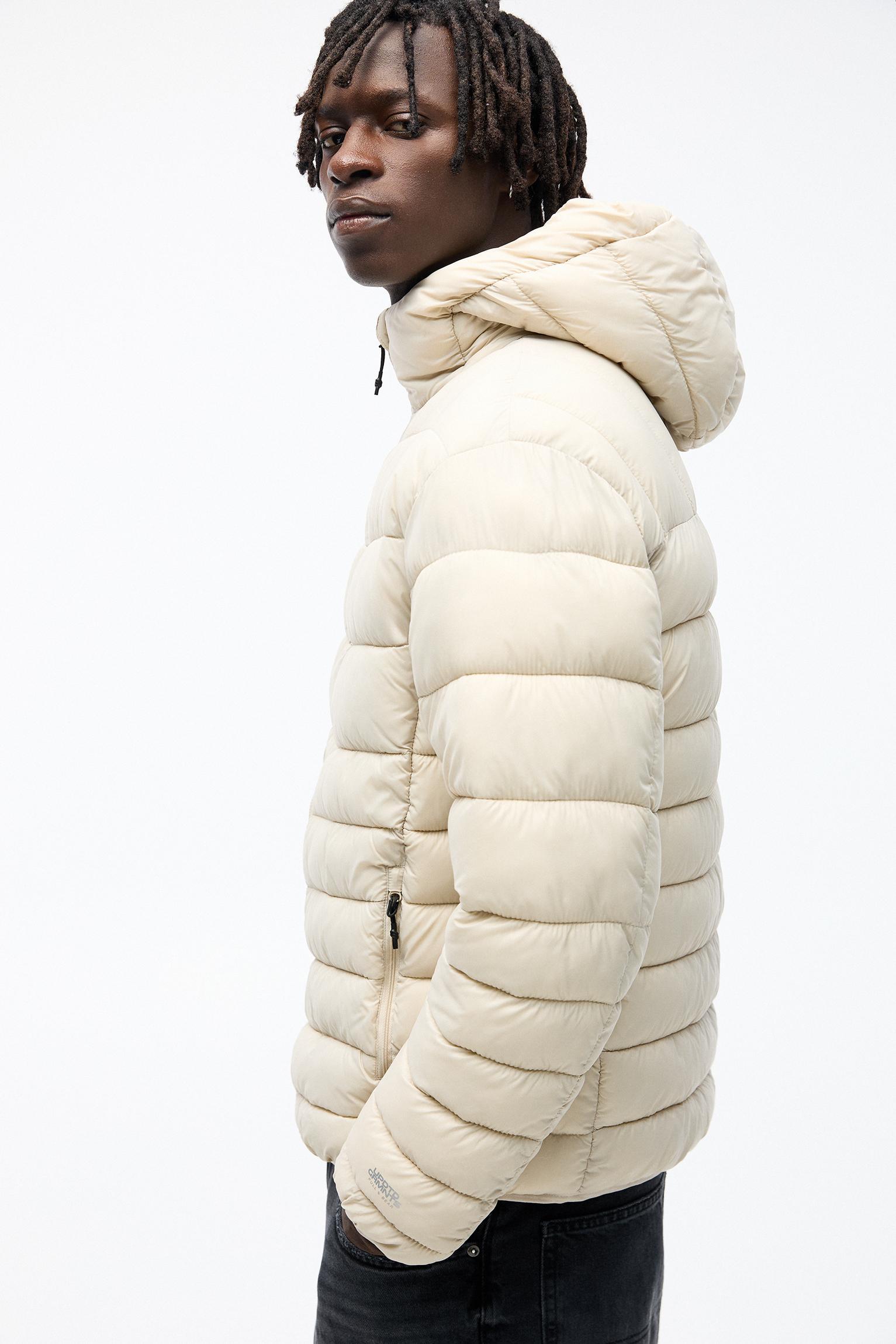 Lightweight puffer jacket with hood Product Image