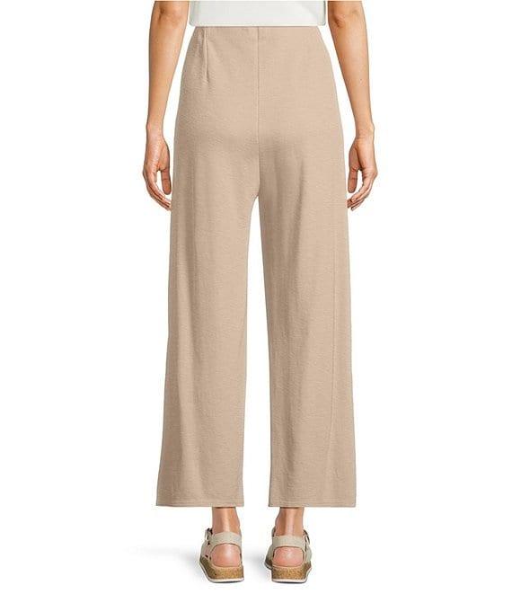 Eileen Fisher Organic Cotton Rib Knit Straight Ankle Pants Product Image