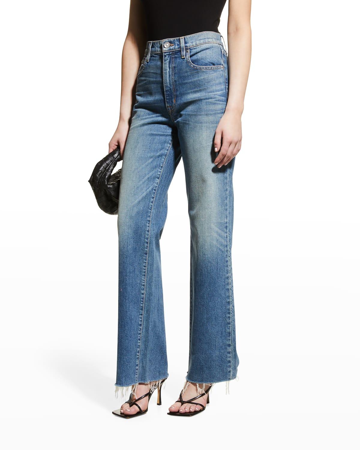 Womens Grace High-Rise Stretch Wide-Leg Jeans Product Image