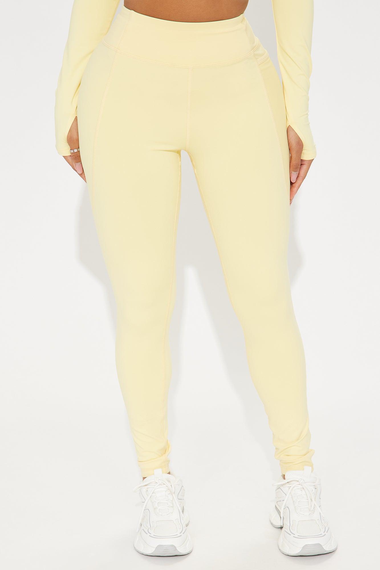 Match Point Active Legging - Butter Yellow Product Image
