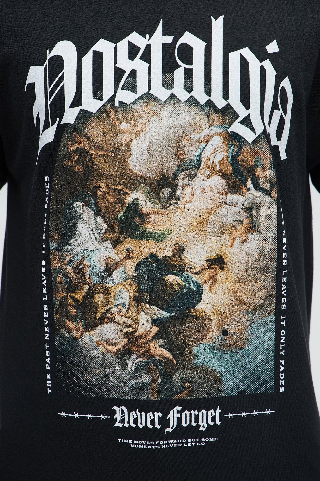 Nostalgia Never Forget Short Sleeve Tee - Black Product Image