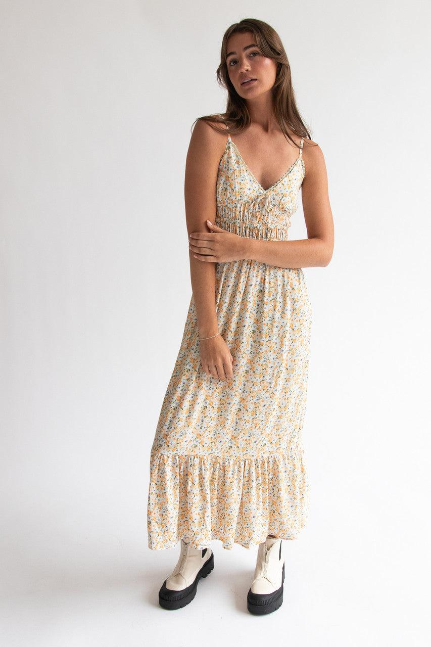 Floral Shirred Maxi Dress Product Image