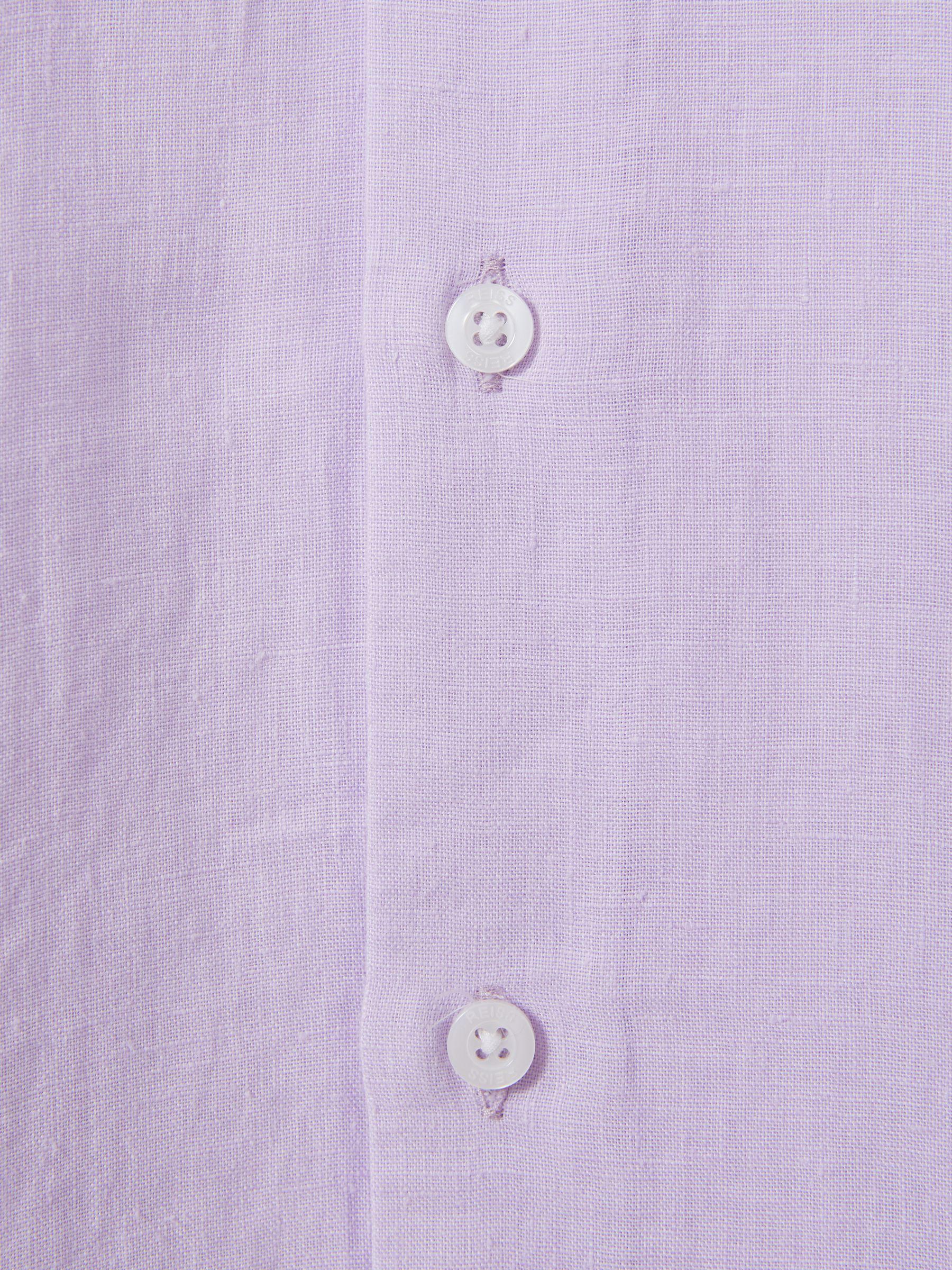 Linen Button-Through Shirt in Orchid Product Image